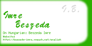 imre beszeda business card
